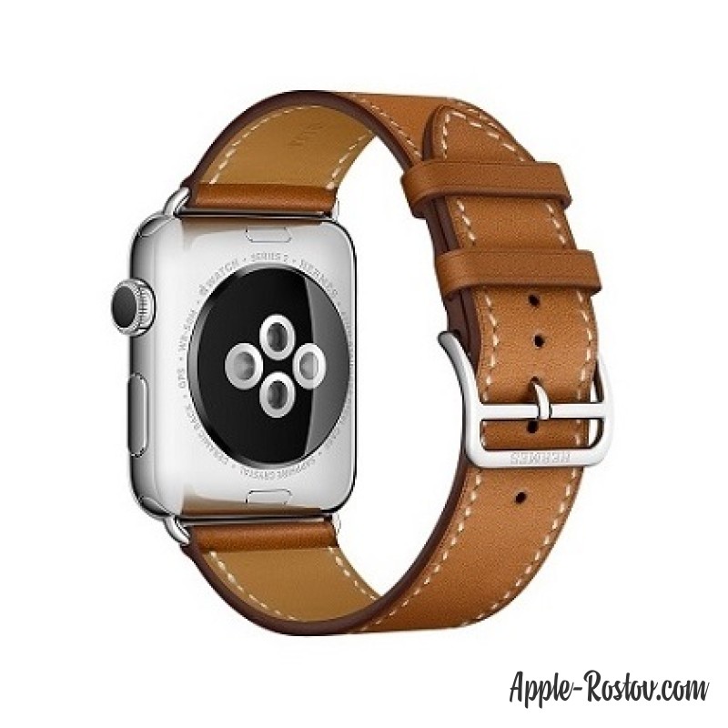 Apple Watch Hermes 38 mm silver/Simple Tour Barenia leather Fauve colors